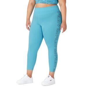 FILA Women's Plus-Size Come On Down 7/8 Length Leggings Iced Aqua Size 3X NWT